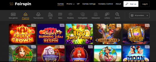 Fairspin Casino Screenshot 1