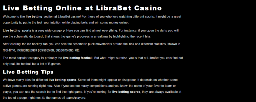 LibraBet Casino Screenshot 1