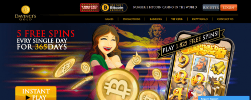 DaVinci’s Gold Casino Screenshot 1
