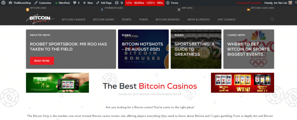 The Bitcoin strip casino reviews